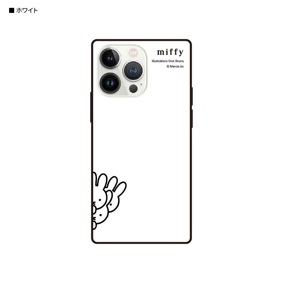 ミッフィー iPhone13 Pro対応 スクエアガラスケース