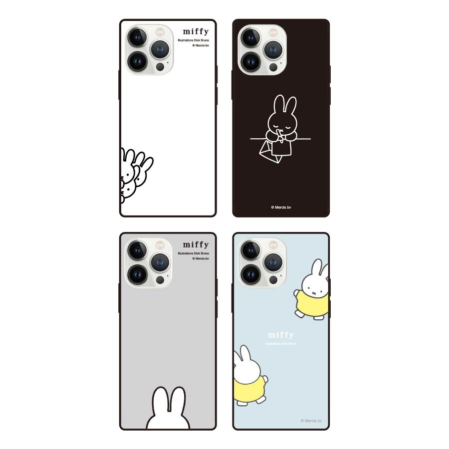 ミッフィー iPhone13 Pro対応 スクエアガラスケース