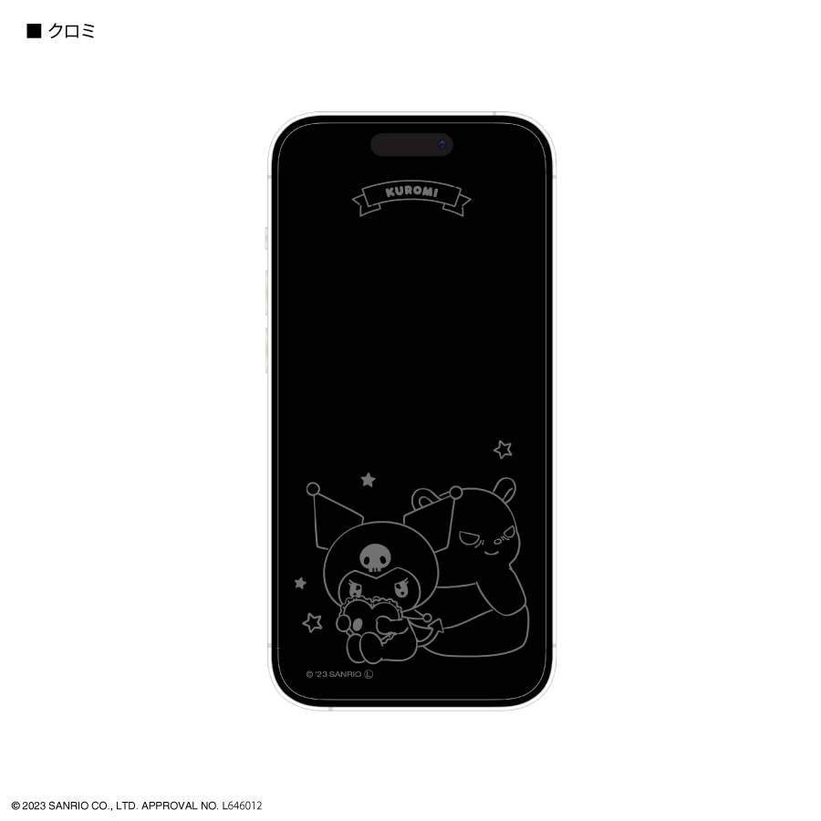 サンリオキャラクターズ iPhone 15 / 15 Pro / 14 / 14 Pro / 13 / 13 Pro 対応 ガラススクリーンプロテクター