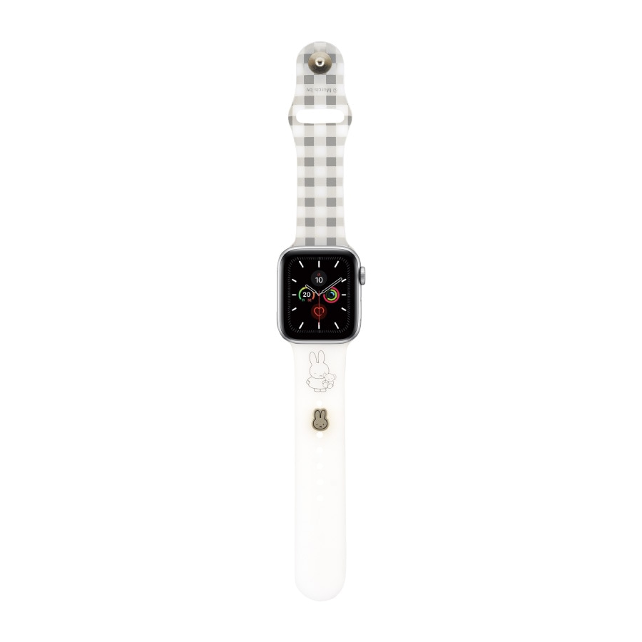 ミッフィー Apple Watch 41/40/38mm 対応 チャーム付きシリコンバンド
