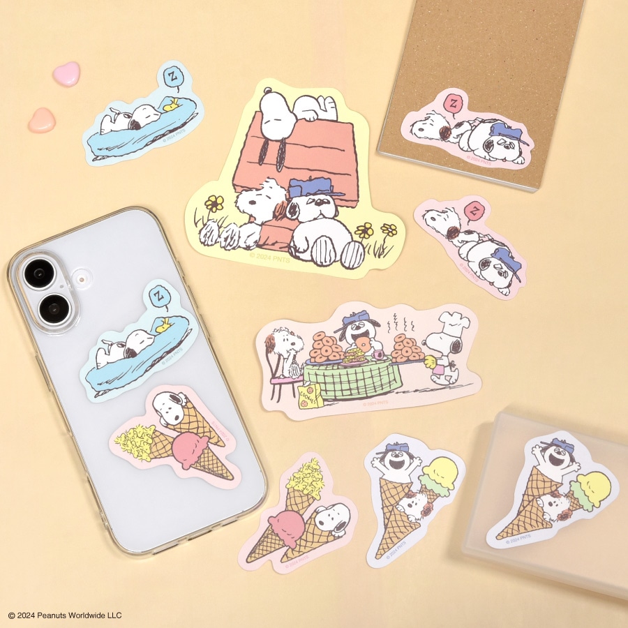 ピーナッツ スヌーピー モバイルステッカー