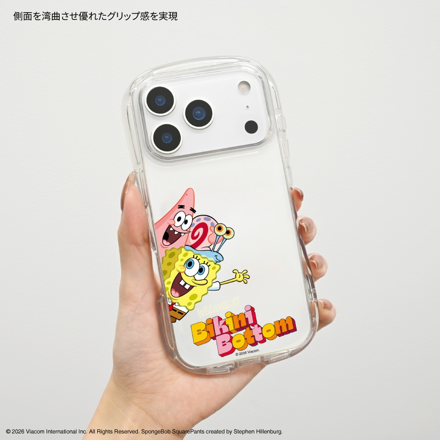 スポンジ・ボブ iPhone17 Pro 対応 クリスタルクリアケース | さ行