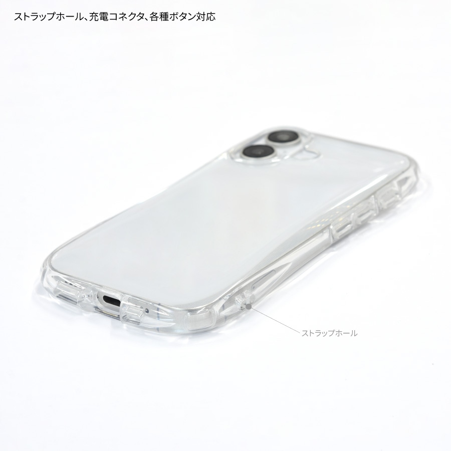 おさるのジョージ iPhone16 対応 クリスタルクリアケース