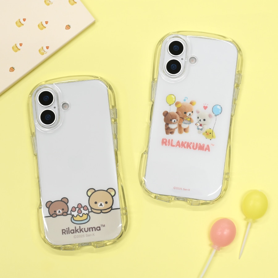 リラックマ iPhone17 対応 クリスタルクリアケース | や行、ら行、わ行