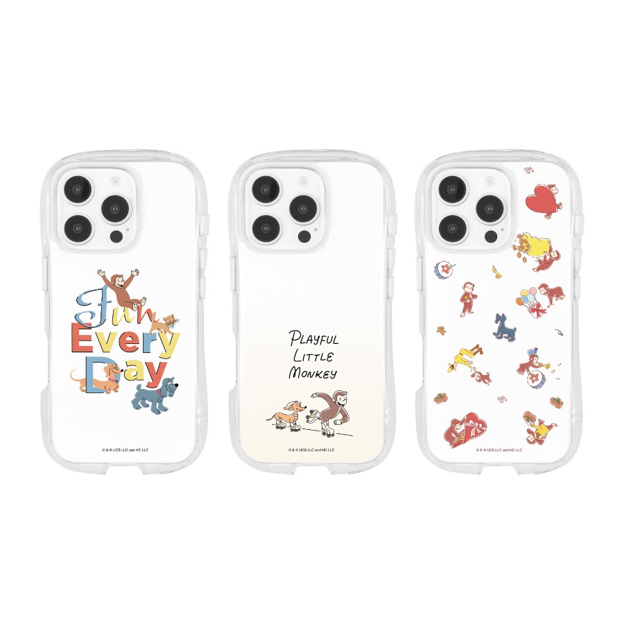 おさるのジョージ iPhone16 Pro 対応 クリスタルクリアケース