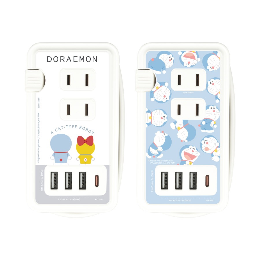 ドラえもん USB / USB Type-C 付き ACタップ