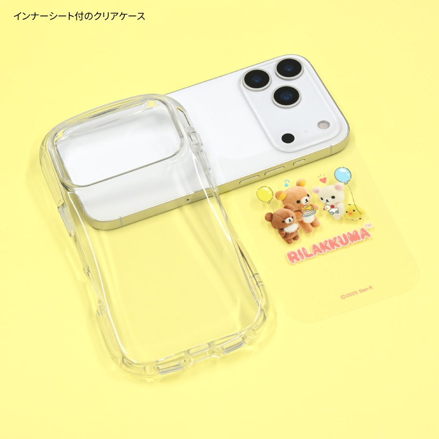 リラックマ iPhone17 Pro 対応 クリスタルクリアケース
