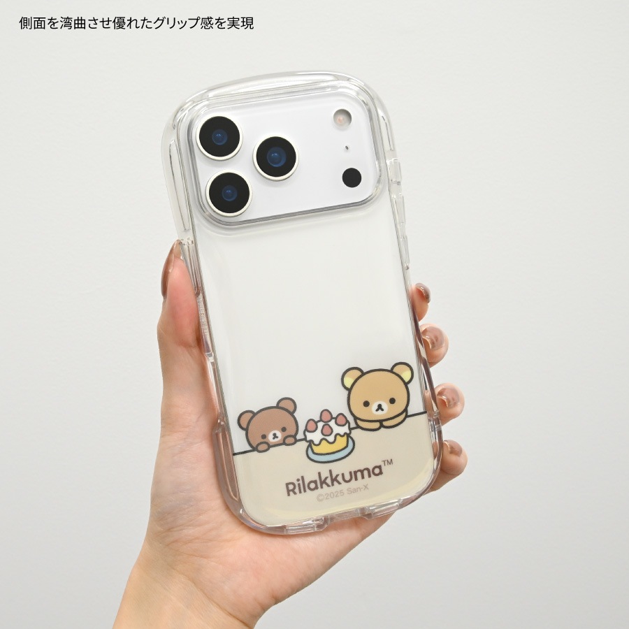 リラックマ iPhone17 Pro 対応 クリスタルクリアケース