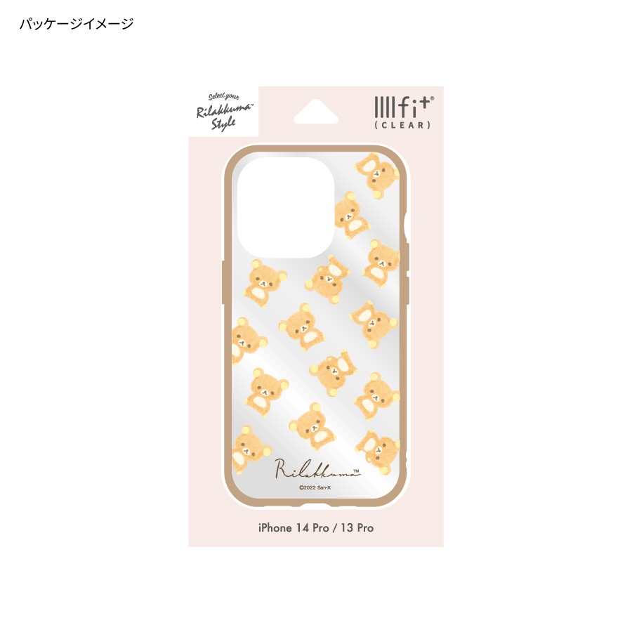 リラックマ IIIIfit Clear iPhone14 Pro / 13 Pro 対応 ケース