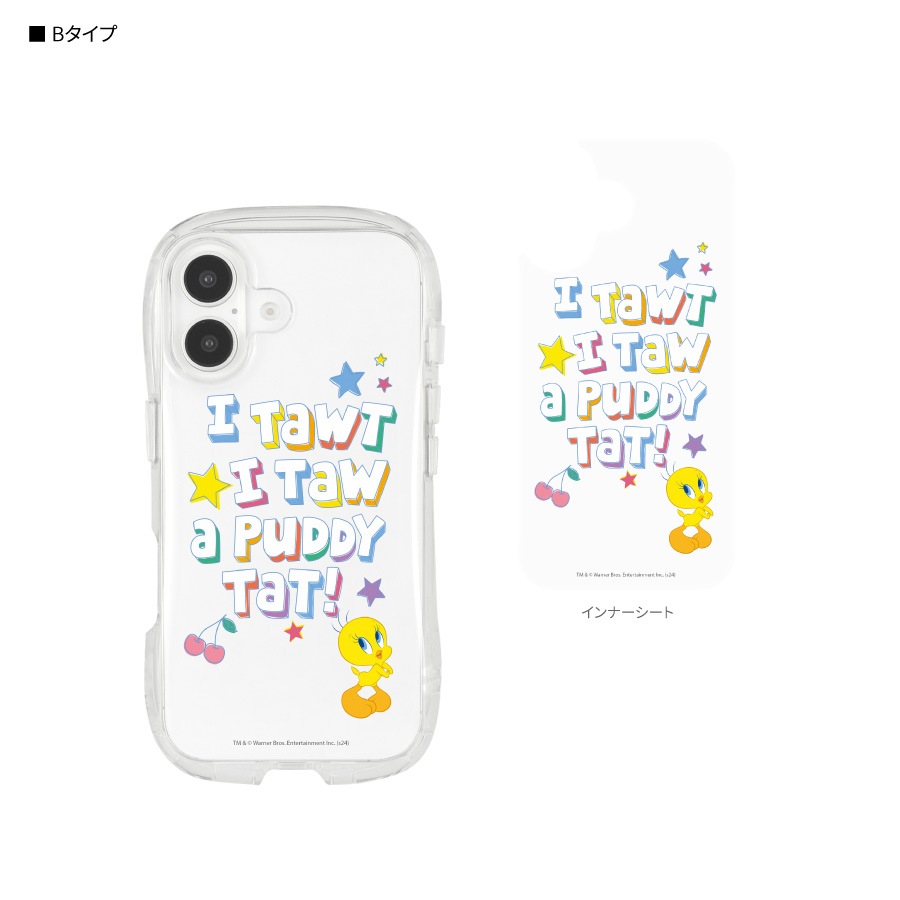 ルーニー・テューンズ iPhone16 対応 クリスタルクリアケース