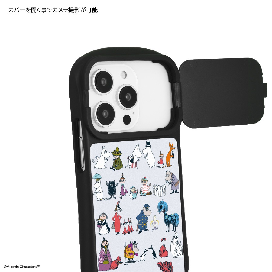 ムーミン MOOMIN ALL STARS iPhone15 / 15 Pro / 14 / 14 Pro / 13 / 13 Pro / 12 / 12Pro 対応 ハイブリッドガラスケース