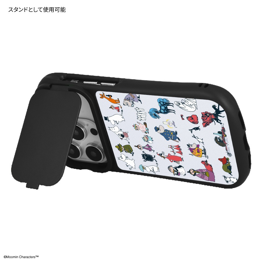 ムーミン MOOMIN ALL STARS iPhone15 / 15 Pro / 14 / 14 Pro / 13 / 13 Pro / 12 / 12Pro 対応 ハイブリッドガラスケース