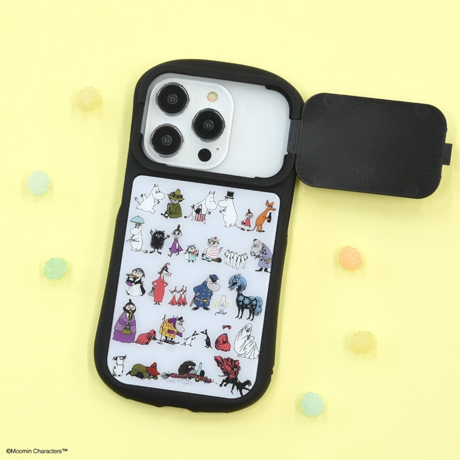 ムーミン MOOMIN ALL STARS iPhone15 / 15 Pro / 14 / 14 Pro / 13 / 13 Pro / 12 / 12Pro 対応 ハイブリッドガラスケース