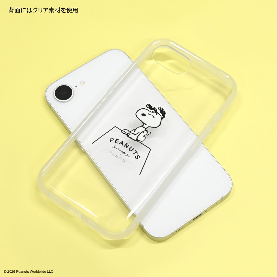 ピーナッツ スヌーピー IIIIfit Clear iPhone17e / 16e 対応 ケース