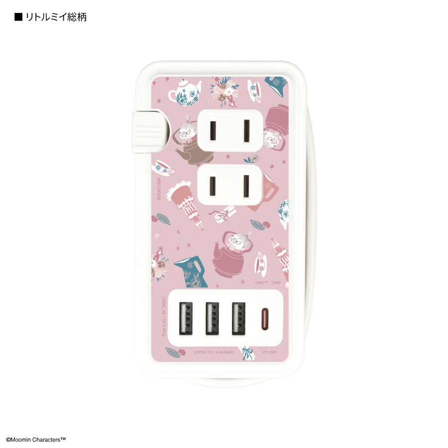ムーミン USB/USB Type-C 付き ACタップ