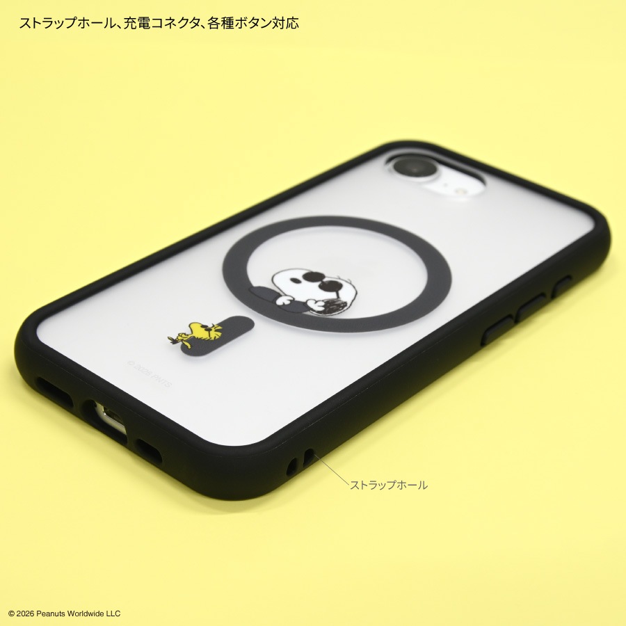ピーナッツ スヌーピー IIIIfit プランプフレーム iPhone17e / 16e 対応 MagSafe 対応 ケース