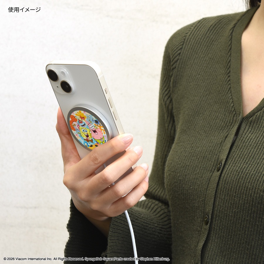 スポンジ・ボブ MagSafe 対応 ワイヤレスチャージャー
