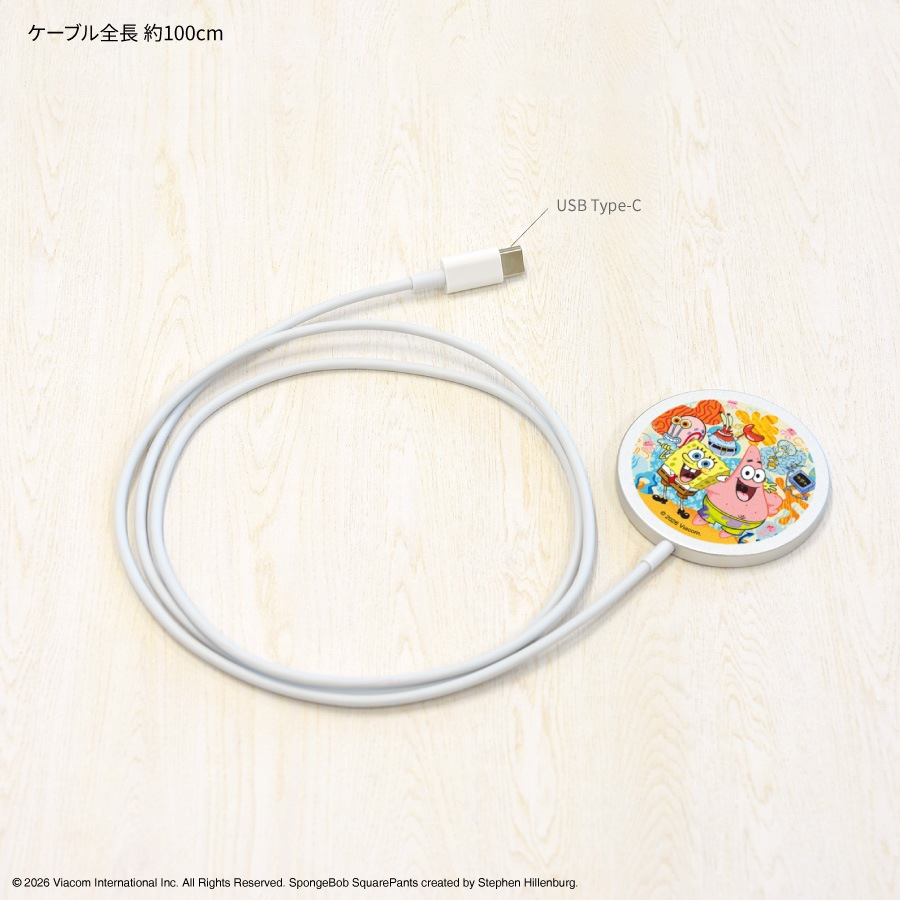 スポンジ・ボブ MagSafe 対応 ワイヤレスチャージャー