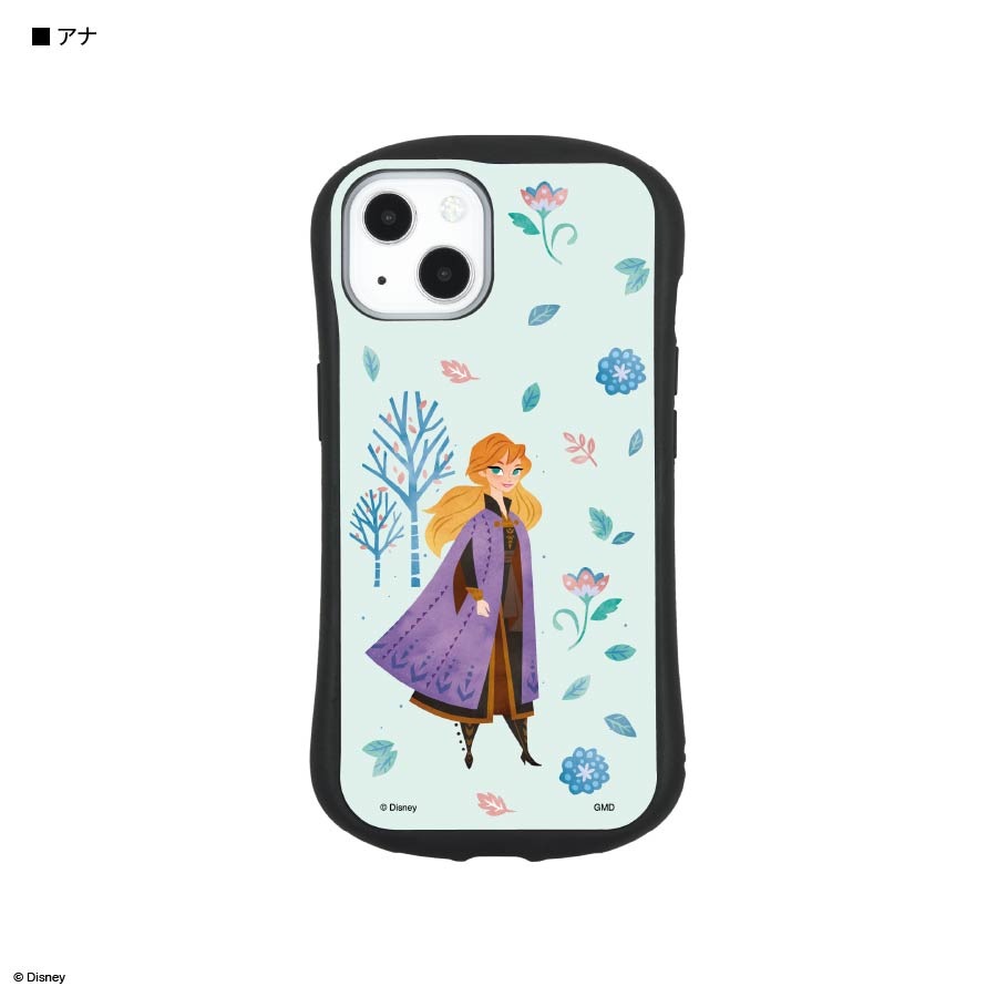 ディズニー『アナと雪の女王』／iPhone13対応 ハイブリッドガラス