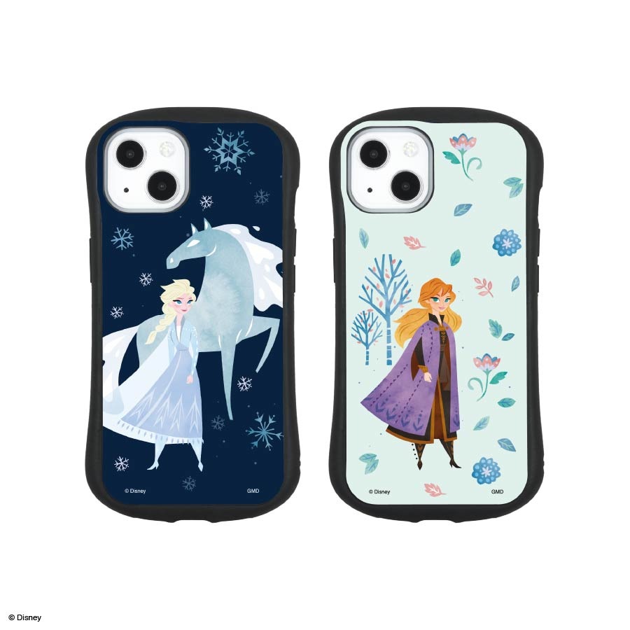 ディズニー『アナと雪の女王』／iPhone13対応 ハイブリッドガラス