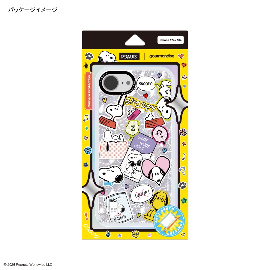 ピーナッツ スヌーピー Camera Frame iPhone17e / 16e 対応 ケース