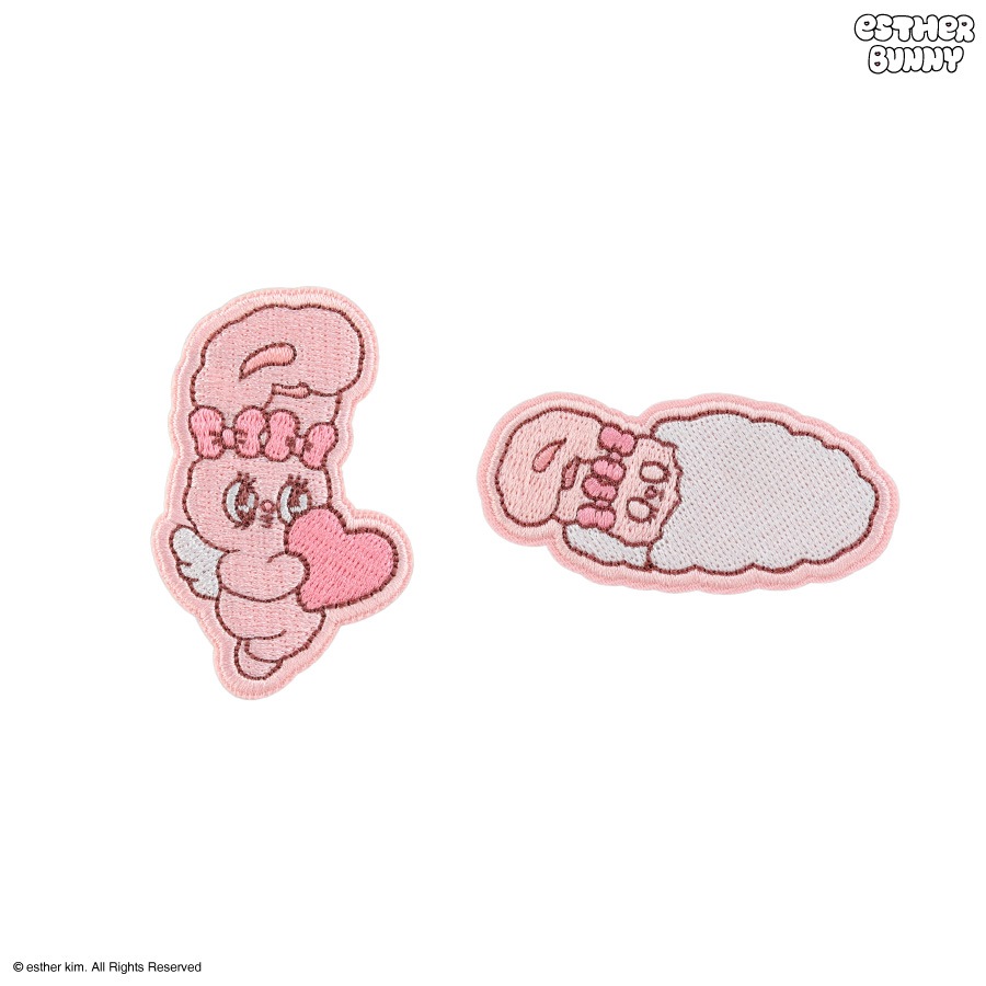 Esther Bunny 刺繍モバイルステッカー