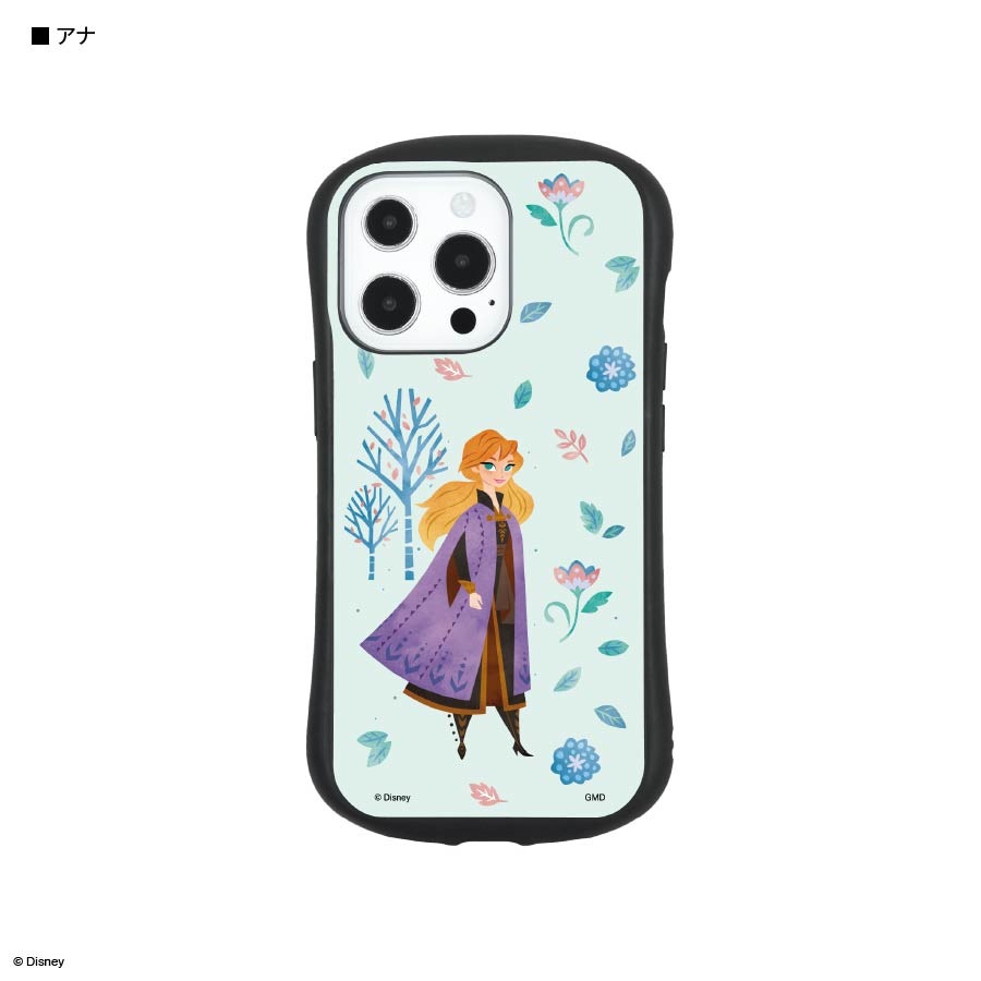 ディズニー『アナと雪の女王』／iPhone13 Pro対応 ハイブリッドガラス
