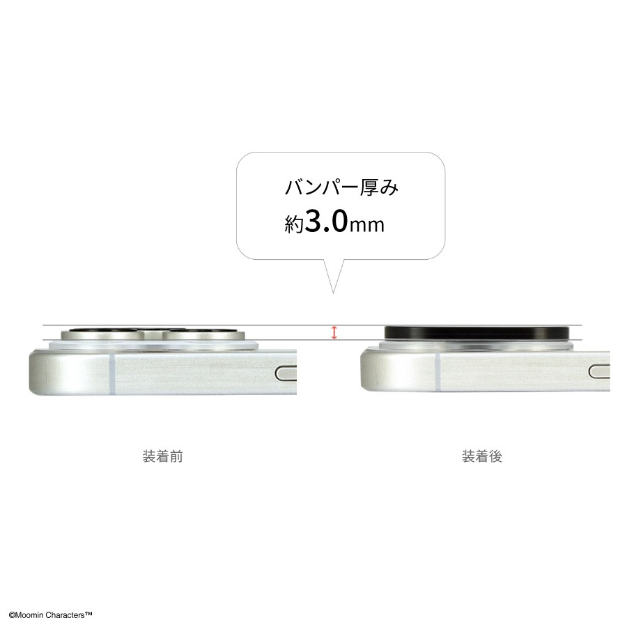 ムーミン iPhone 16 Pro / 16 Pro Max / 15 Pro / 15 Pro Max / 14 Pro / 14 Pro Max 対応 カメラカバー