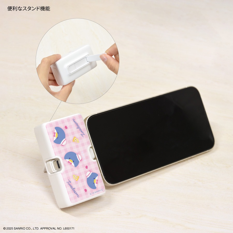 サンリオキャラクターズ Lightning / Type-C コネクタ付き リチウムイオン充電器 4000mAh