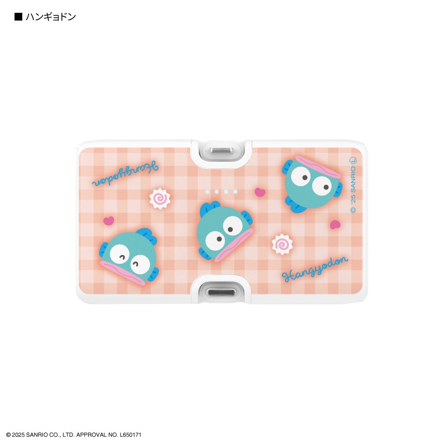 サンリオキャラクターズ Lightning / Type-C コネクタ付き リチウムイオン充電器 4000mAh