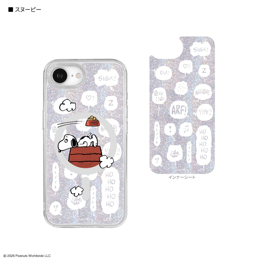ピーナッツ スヌーピー Camera Frame iPhone17e / 16e 対応 MagSafe 対応 ケース