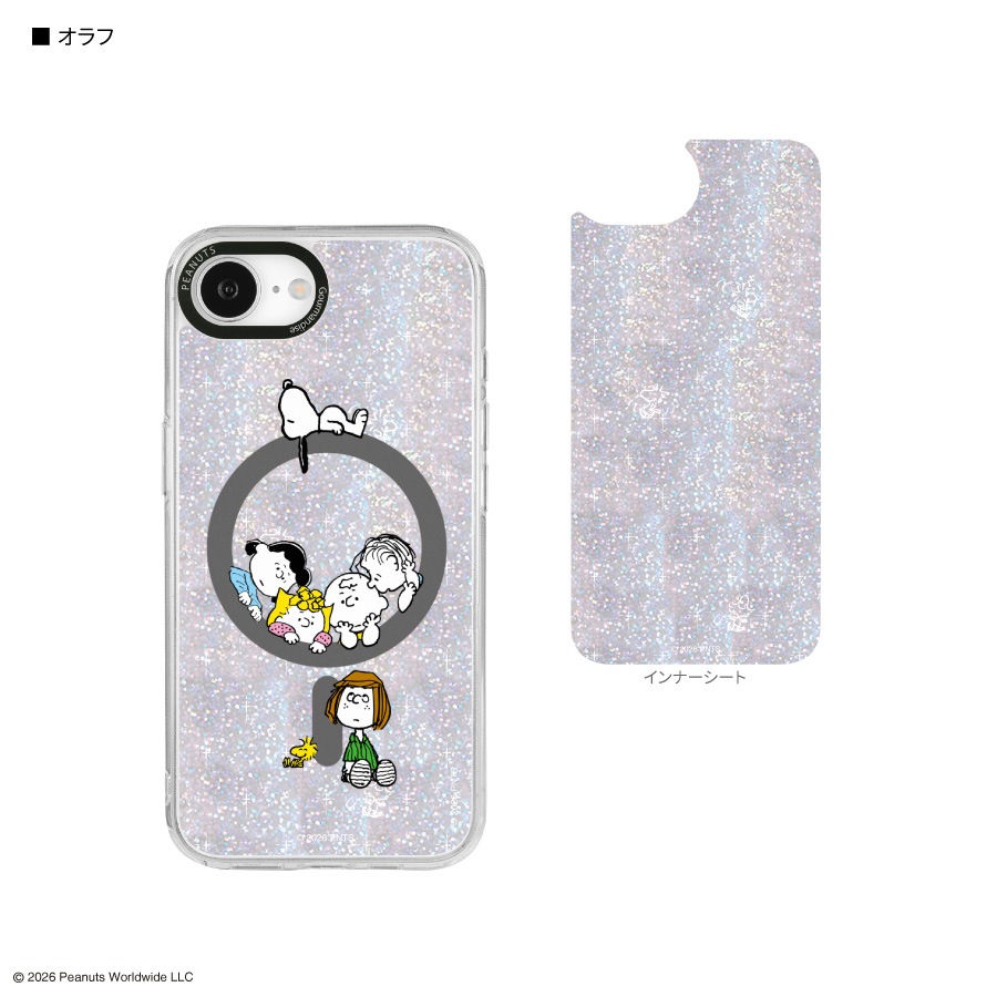 ピーナッツ スヌーピー Camera Frame iPhone17e / 16e 対応 MagSafe 対応 ケース