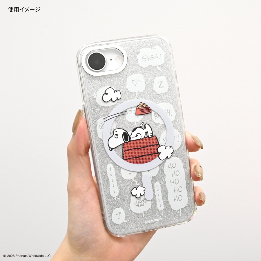 ピーナッツ スヌーピー Camera Frame iPhone17e / 16e 対応 MagSafe 対応 ケース