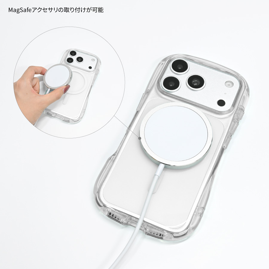 iPhone18 Pro / iPhone17 Pro MagSafe 対応 クリスタルクリアケース
