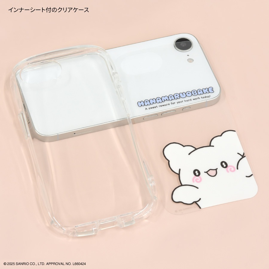 はなまるおばけ パステルスイーツポップデザイン iPhone16e 対応 クリスタルクリアケース