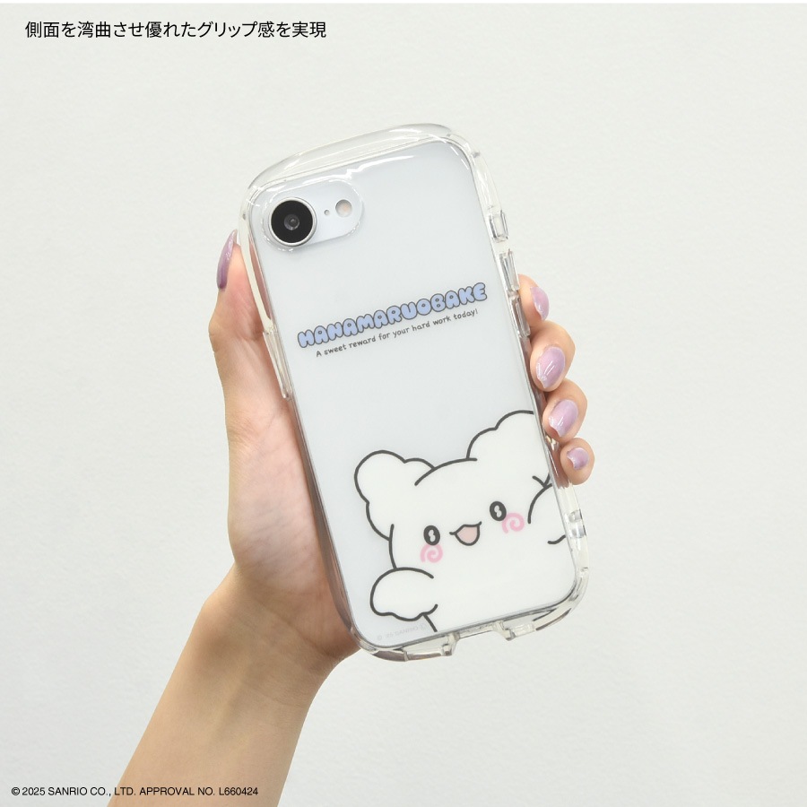 はなまるおばけ パステルスイーツポップデザイン iPhone16e 対応 クリスタルクリアケース