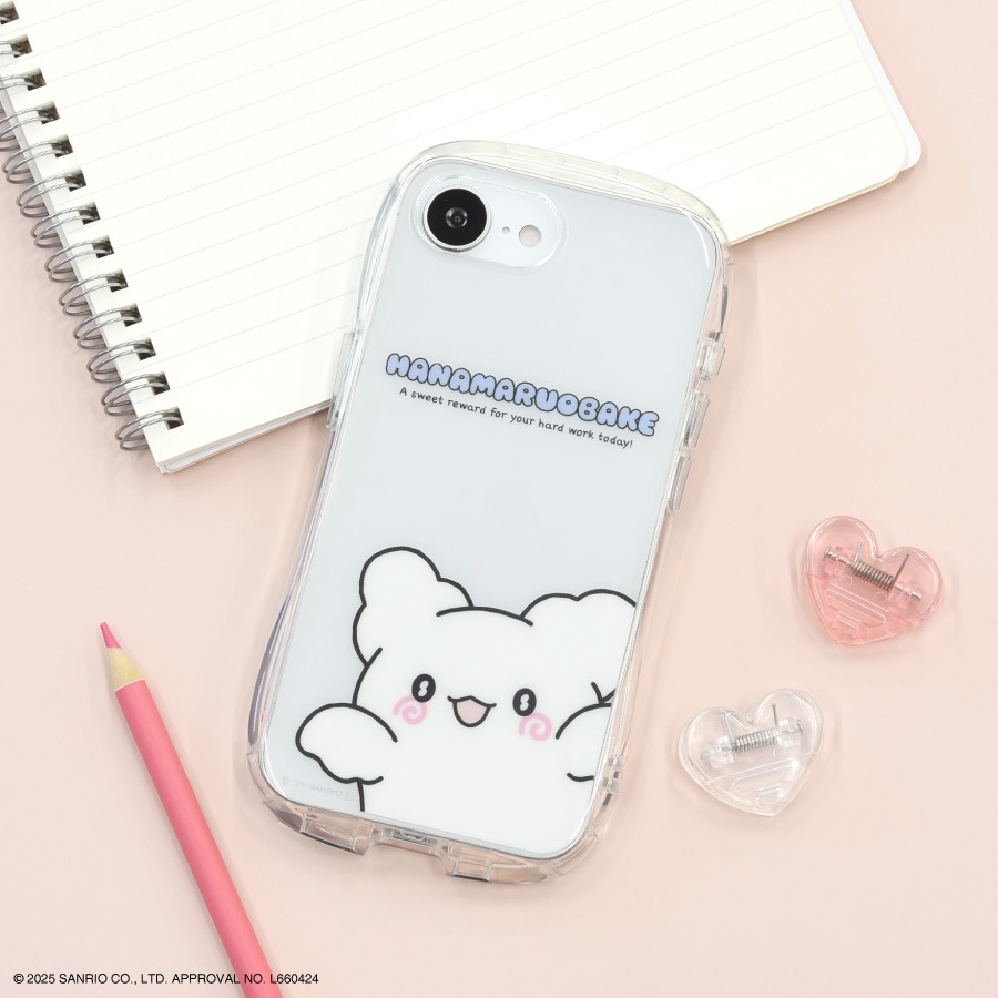 はなまるおばけ パステルスイーツポップデザイン iPhone16e 対応 クリスタルクリアケース