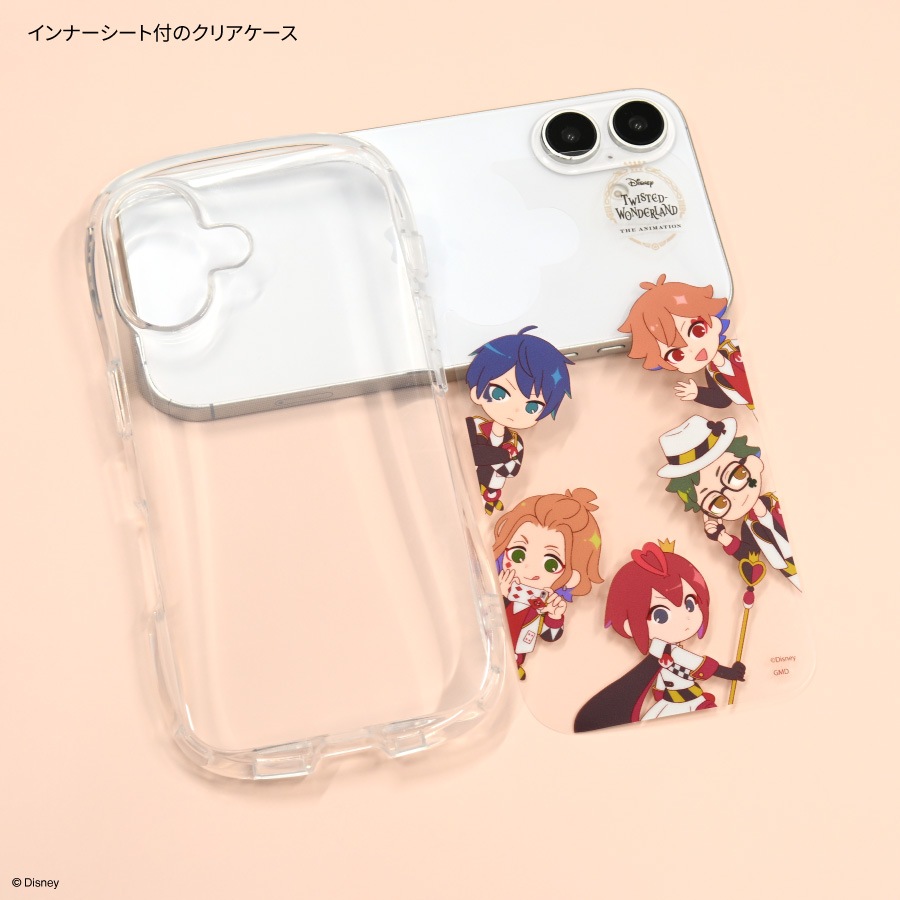 2026年1月下旬発売予定　ディズニー ツイステッドワンダーランド iPhone16 対応 クリスタルクリアケース