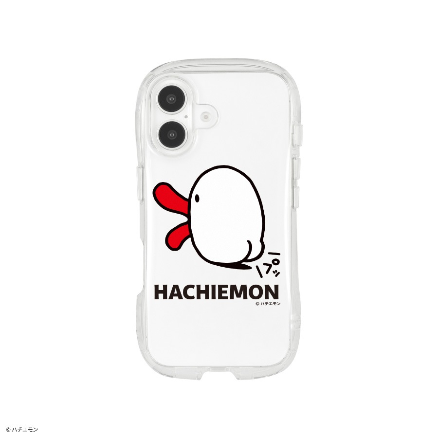 ハチエモン iPhone16 対応 クリスタルクリアケース