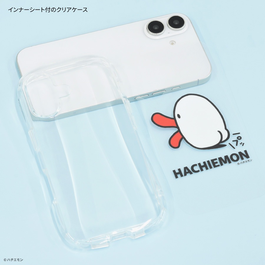 ハチエモン iPhone16 対応 クリスタルクリアケース