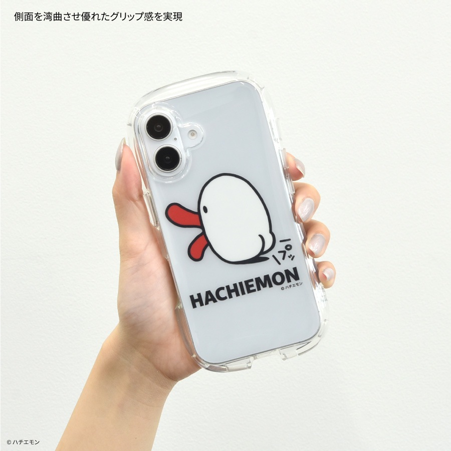 ハチエモン iPhone16 対応 クリスタルクリアケース