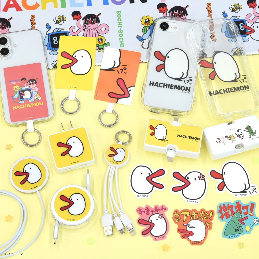 ハチエモン iPhone16 対応 クリスタルクリアケース