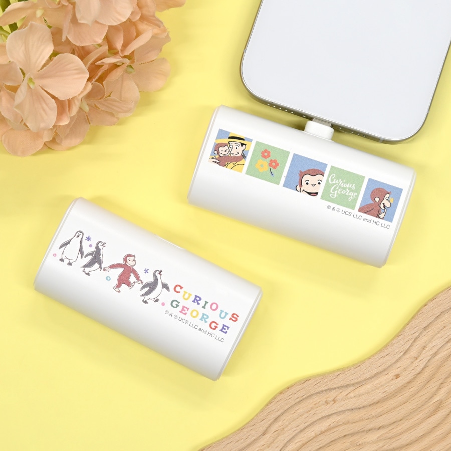 おさるのジョージ USB Type-C コネクタ付き リチウムイオン充電器 4000mAh