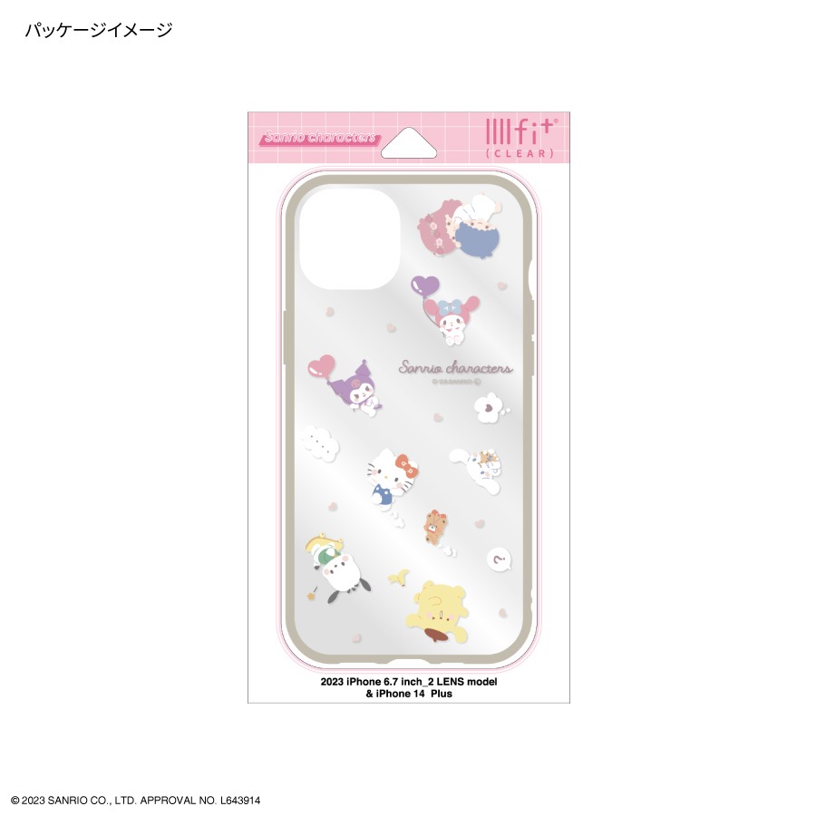 サンリオキャラクターズ IIIIfit Clear iPhone15 Plus / 14 Plus 対応 ケース