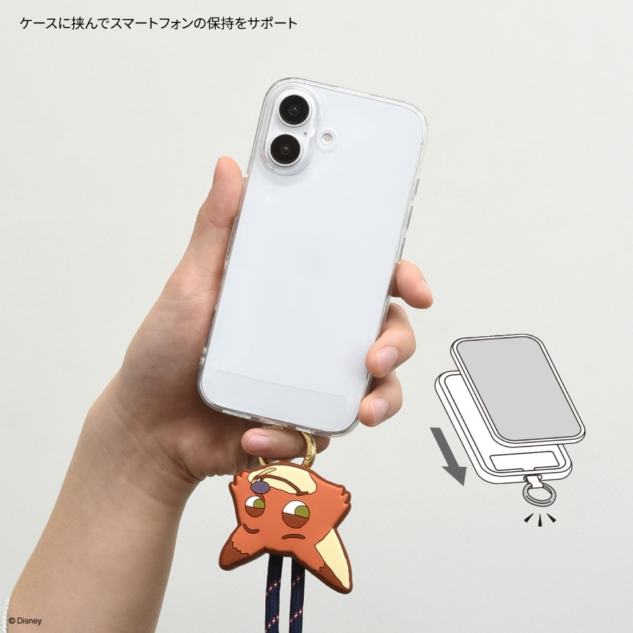 ディズニーキャラクター、ピクサーキャラクター ／ マルチリングプラス マスコットストラップ