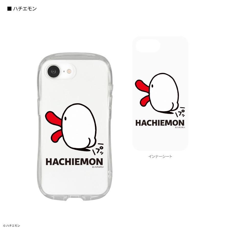 ハチエモン iPhone16e 対応 クリスタルクリアケース