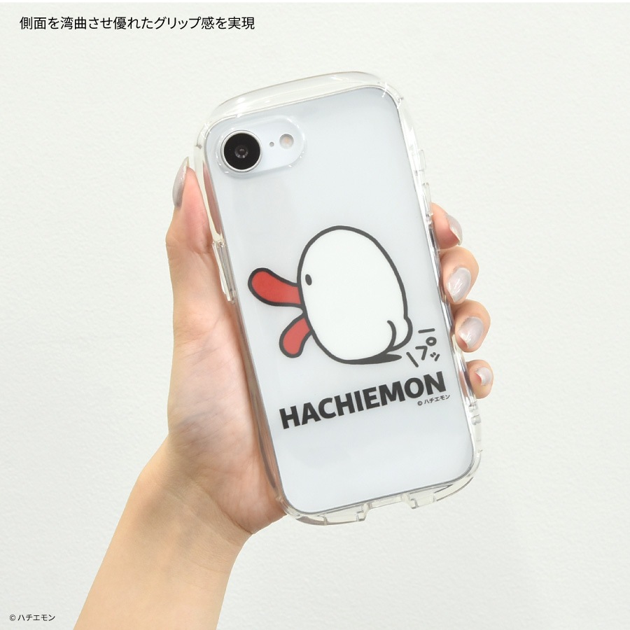 ハチエモン iPhone16e 対応 クリスタルクリアケース