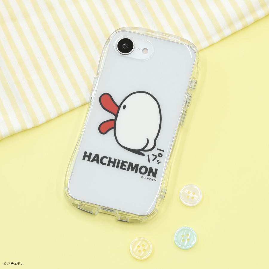 ハチエモン iPhone16e 対応 クリスタルクリアケース