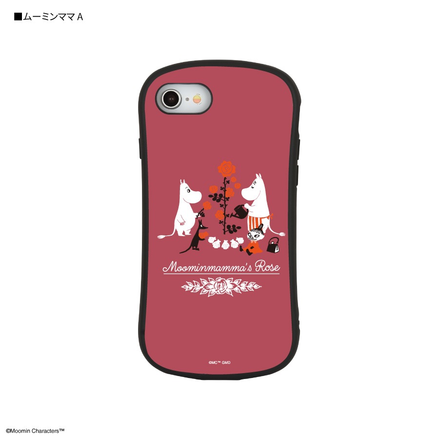 ムーミン 【Moominmamma's Rose】 iPhoneSE(第2世代)/8/7/6s/6対応 ハイブリッドガラスケース