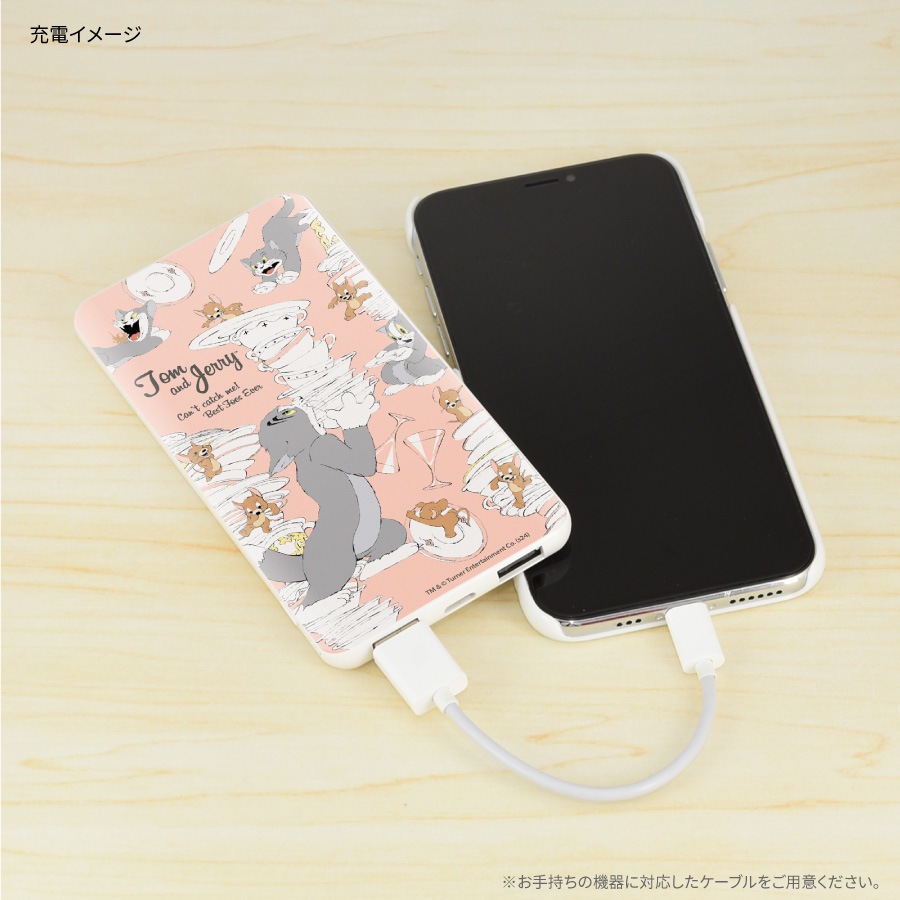 トムとジェリー USB / USB Type-C 4000mAh リチウムイオンポリマー充電器 2.1A